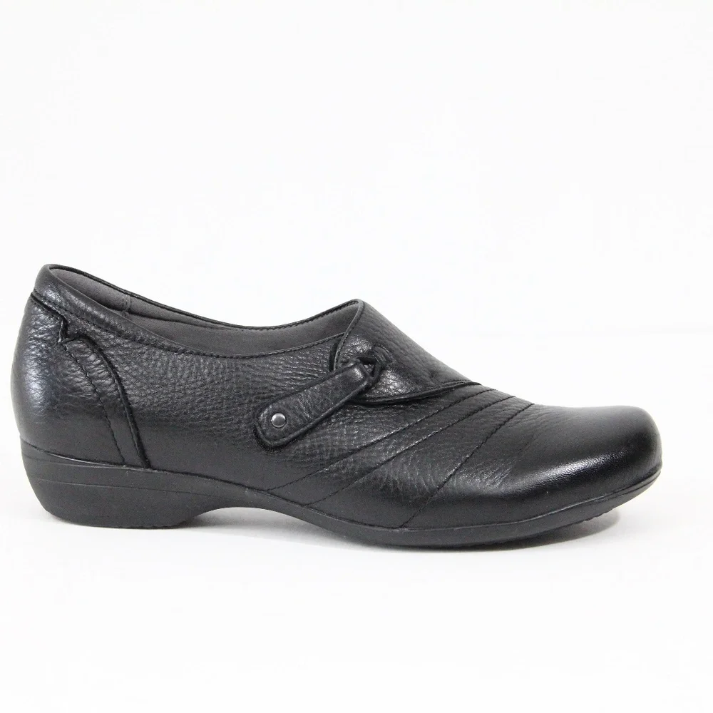 Dansko Black Leather Shoes EU 41 Women Casual Flat Loafer franny